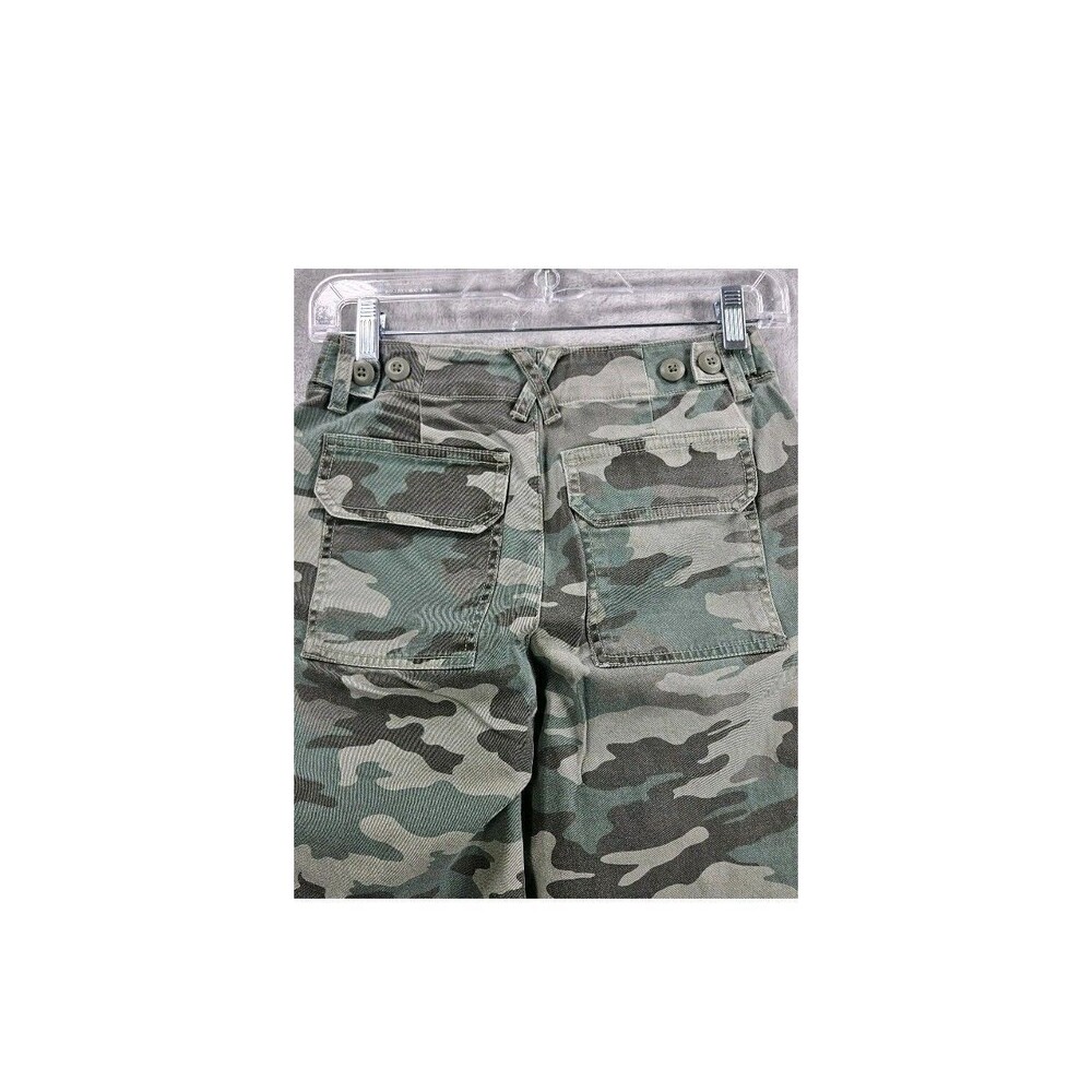 Cargo Pants Womens 0 Green Camo Utility Straight Leg Stretch Universal Threads - Picture 10 of 16